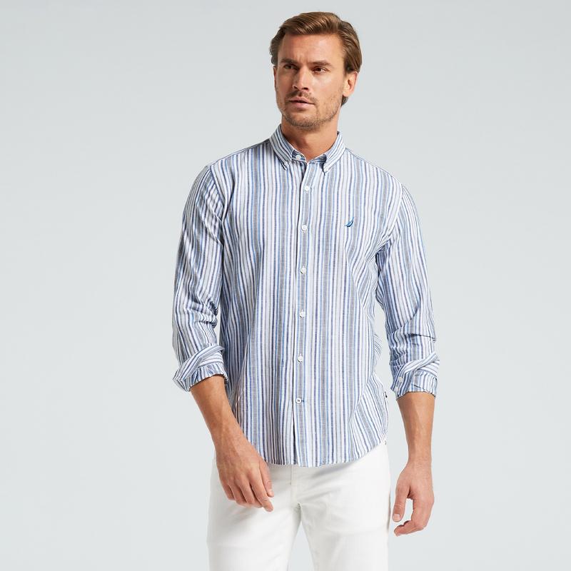 NAUTICA ERKEK BEYAZ CLASSIC FIT UZUN KOLLU GÖMLEK