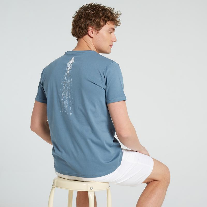 NAUTICA ERKEK MAVİ STANDART FIT KISA KOLLU T-SHIRT