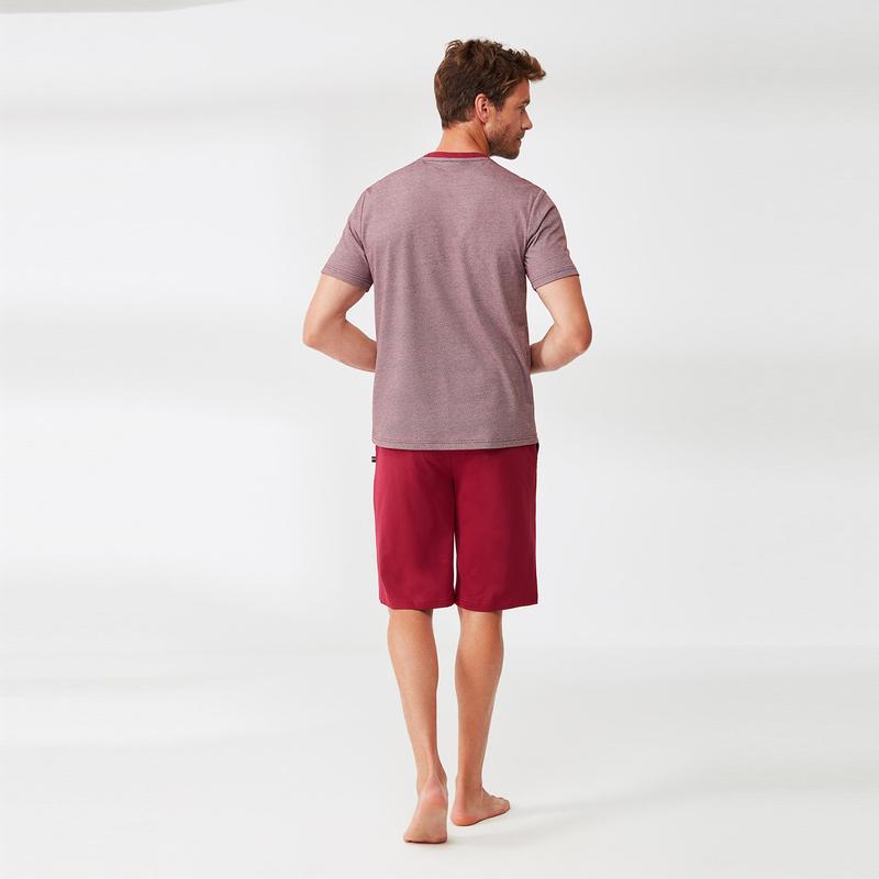 NAUTICA ERKEK BORDO PİJAMA TAKIM