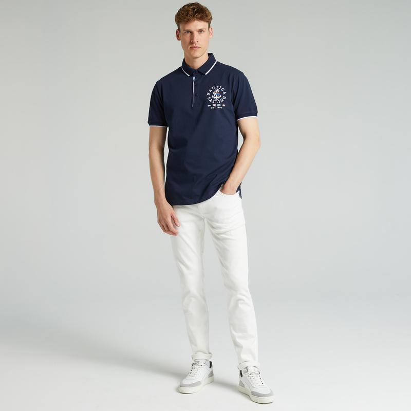 NAUTICA ERKEK LACİVERT CLASSIC FIT KISA KOLLU POLO