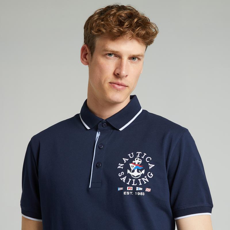 NAUTICA ERKEK LACİVERT CLASSIC FIT KISA KOLLU POLO