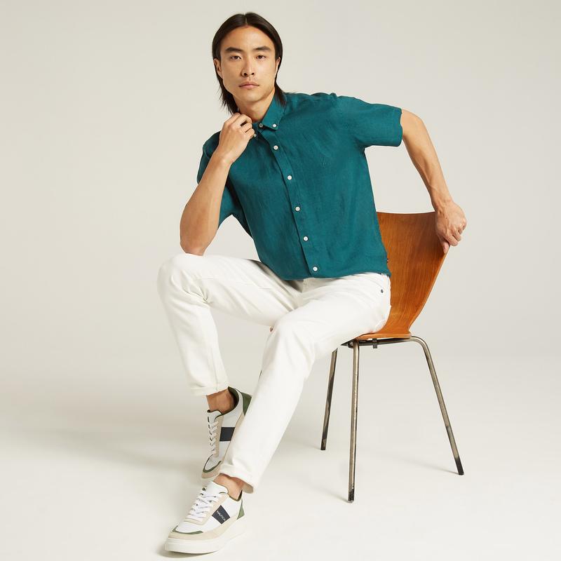 NAUTICA ERKEK YEŞİL CLASSIC FIT KISA KOLLU GÖMLEK