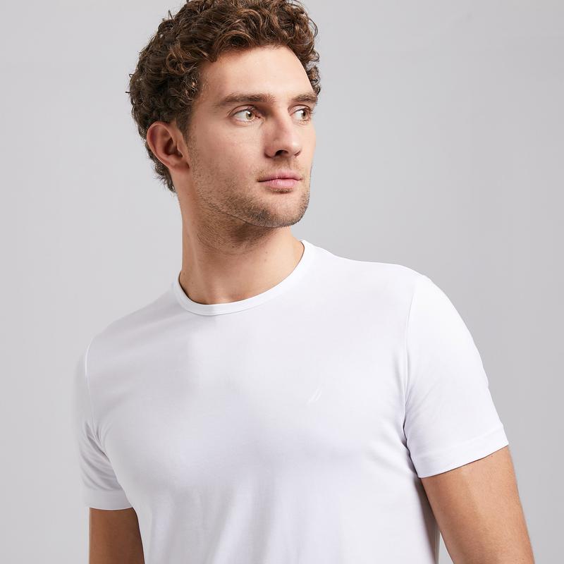 NAUTICA ERKEK BEYAZ STANDART FIT T-SHIRT