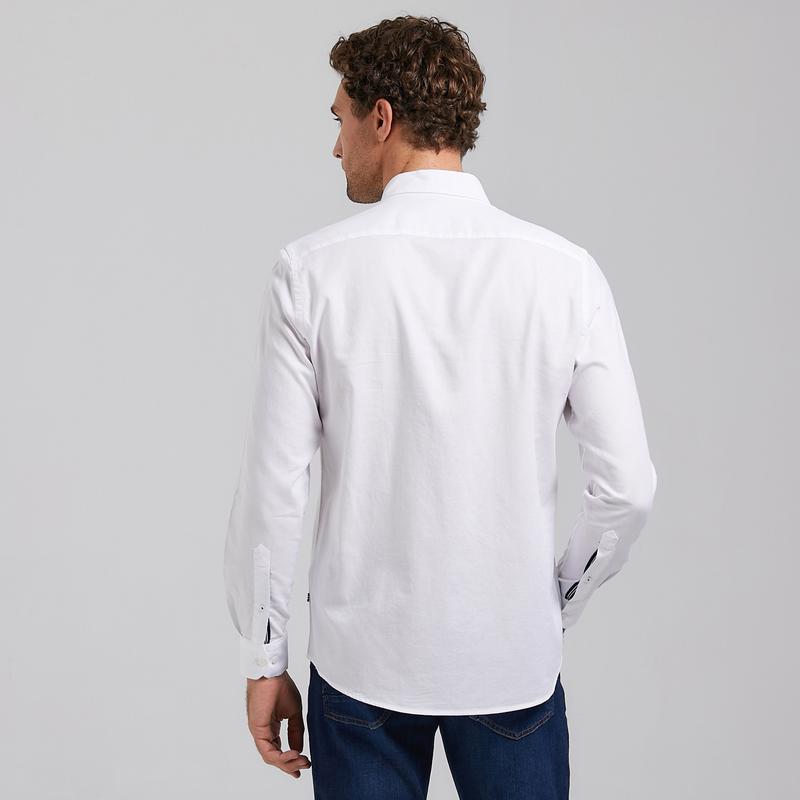 NAUTICA ERKEK BEYAZ UZUN KOLLU CLASSIC FIT GÖMLEK