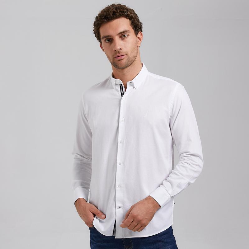 NAUTICA ERKEK BEYAZ UZUN KOLLU CLASSIC FIT GÖMLEK