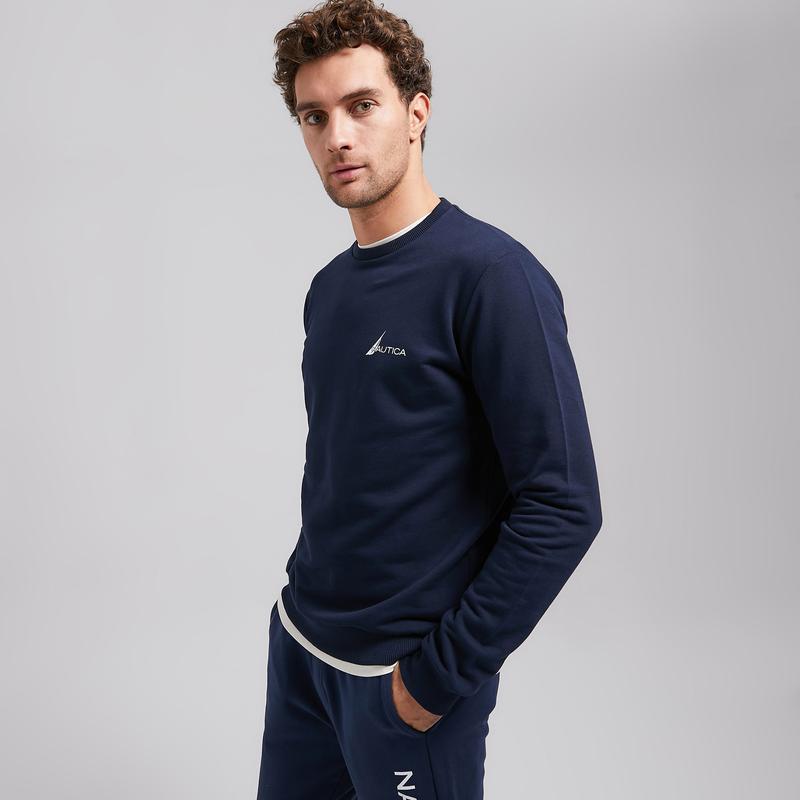 Nautica Erkek Lacivert Standart Fit Sweatshirt