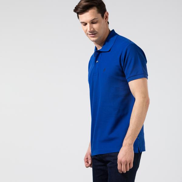 Nautica Erkek Classic Fit Mavi Kısa Kollu Polo