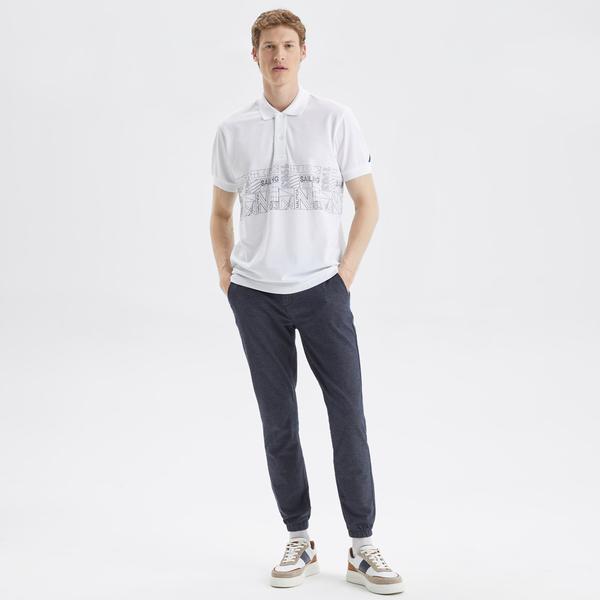 Nautica Erkek Beyaz Classic Fit Kısa Kollu Polo