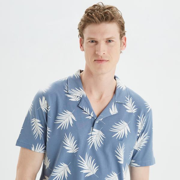 Nautica Erkek Mavi Classic Fit Kısa Kollu Polo