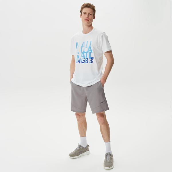 Nautica Erkek Beyaz Baskılı Standart Fit T-Shirt