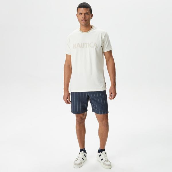 Nautica Erkek Beyaz Standart Fit T-Shirt