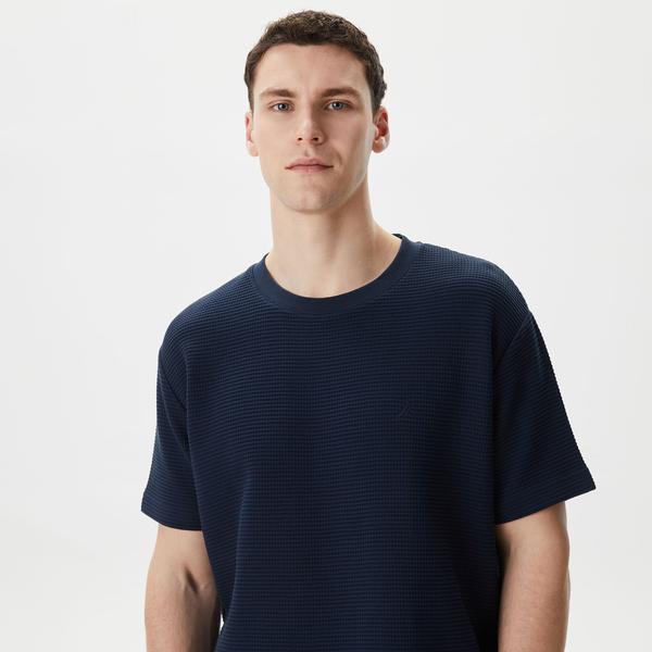 Nautica Erkek Lacivert Oversize T-Shirt