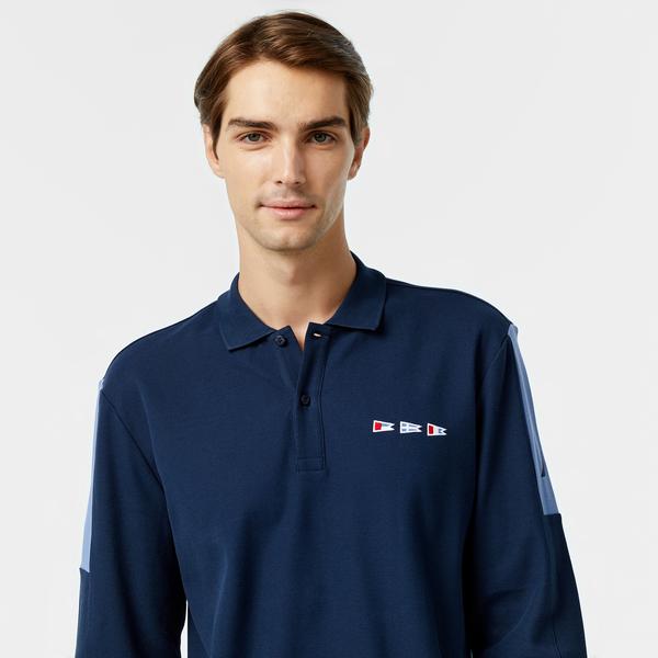 Nautica Erkek Lacivert Uzun Kollu Polo