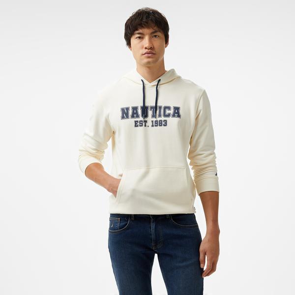 Nautica Erkek Krem Standart Fit Sweatshirt