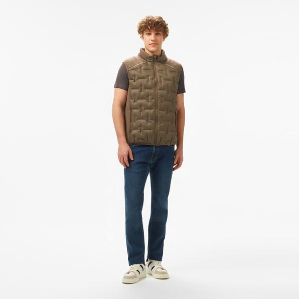 Nautica Erkek Kahverengi Standart Fit Dik Yaka Yelek_2