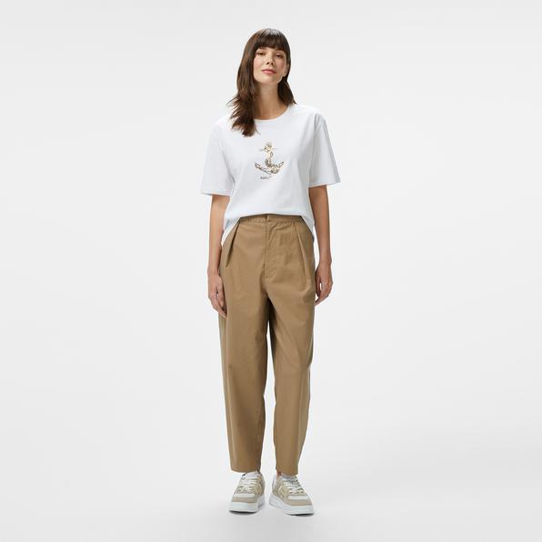 Nautica Kadın Beyaz Regular Fit Nakışlı T-Shirt_2
