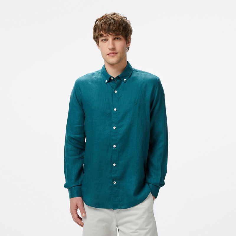 Nautica Erkek Yeşil Classic Fit Gömlek