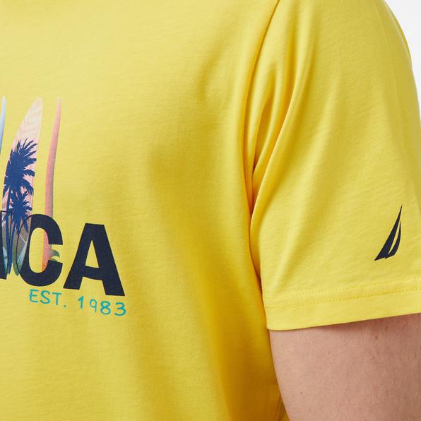 Nautica Erkek Sarı Regular Fit T-Shirt_4