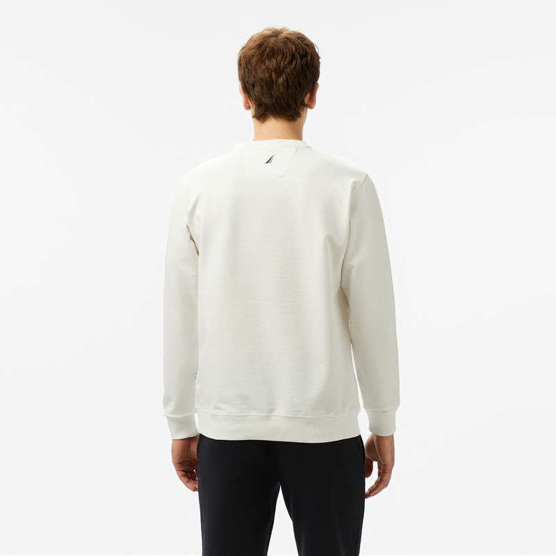 Nautica Erkek Ekru Regular Fit Sweatshirt