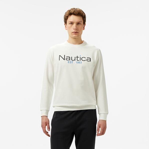 Nautica Erkek Ekru Regular Fit Sweatshirt