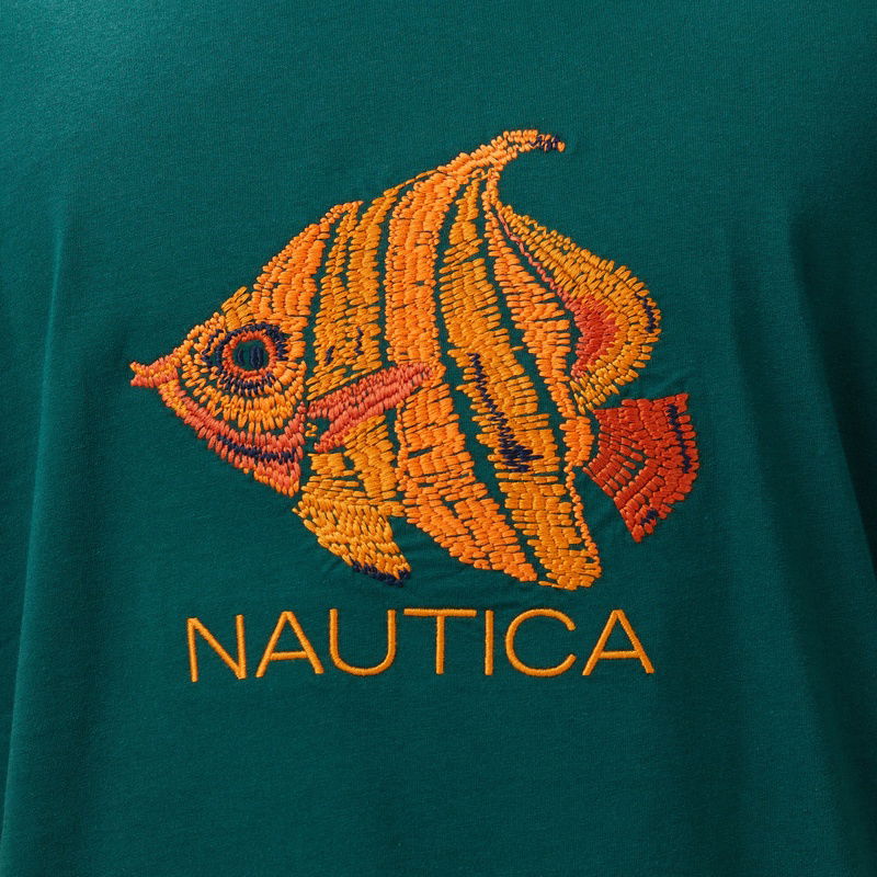 Nautica Erkek Yeşil Regular Fit T-Shirt