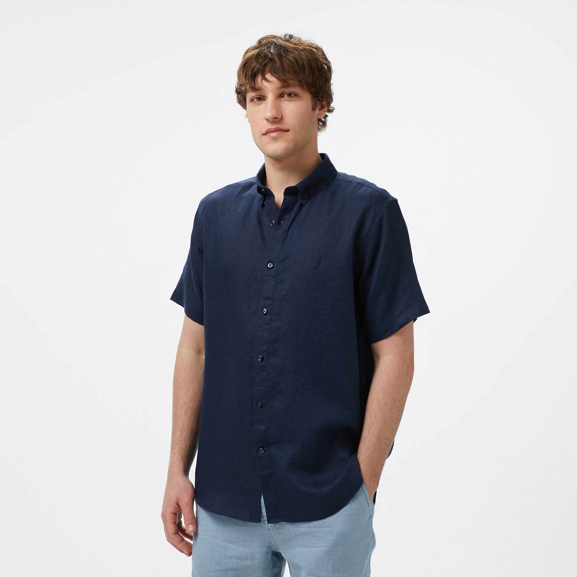 Nautica Erkek Lacivert Classic Fit Gömlek -1