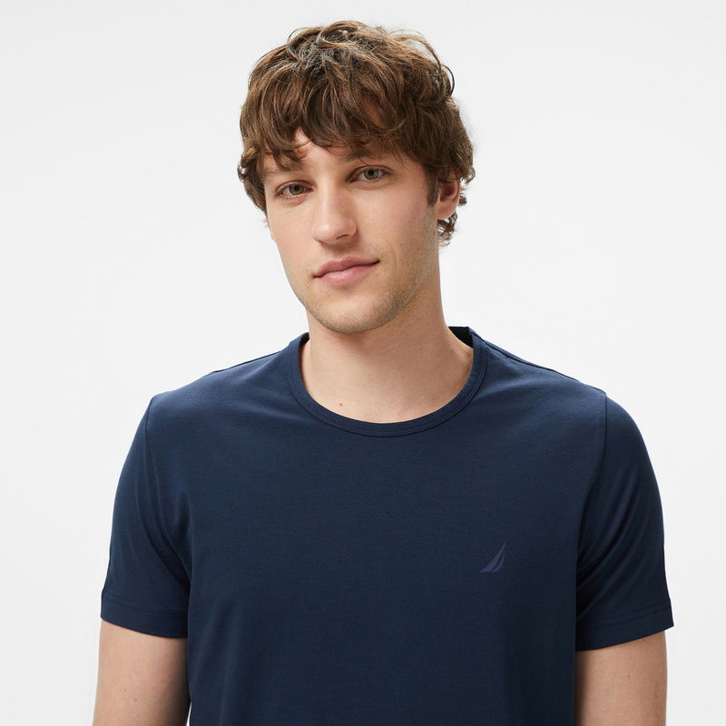 Nautara Erkek Lacivert Regular Fit T-Shirt