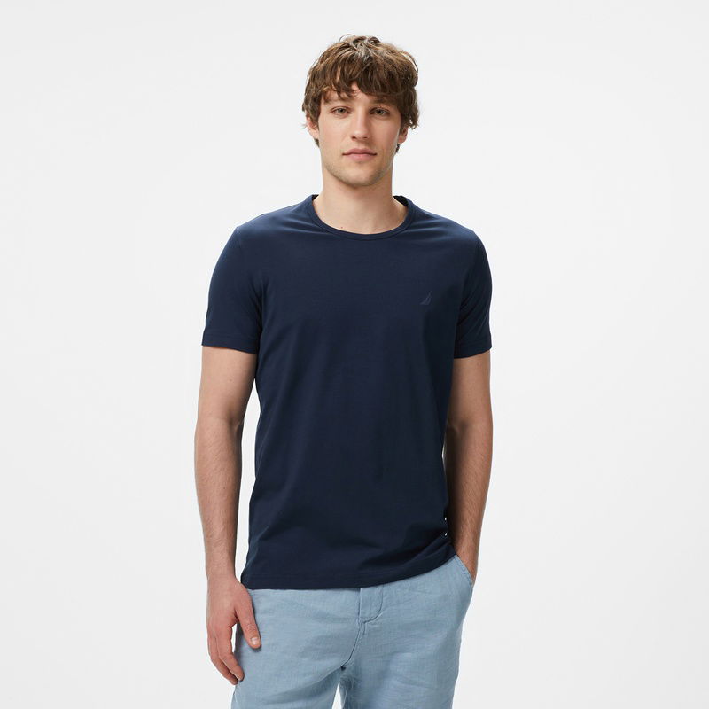 Nautara Erkek Lacivert Regular Fit T-Shirt