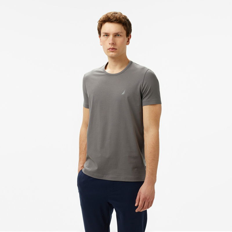 Nautara Erkek Gri Regular Fit T-Shirt