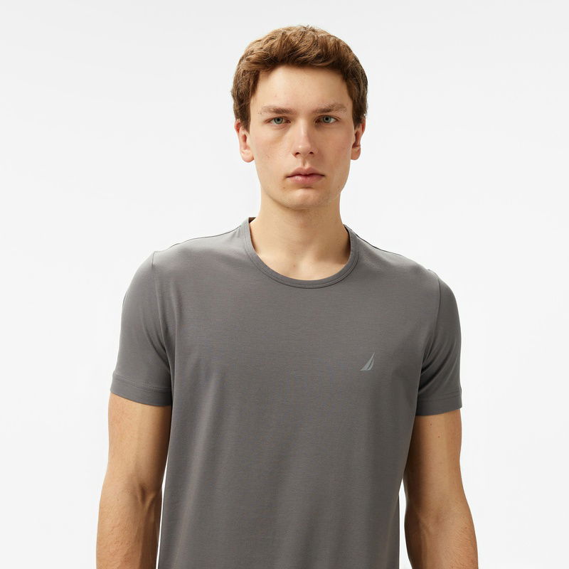 Nautara Erkek Gri Regular Fit T-Shirt