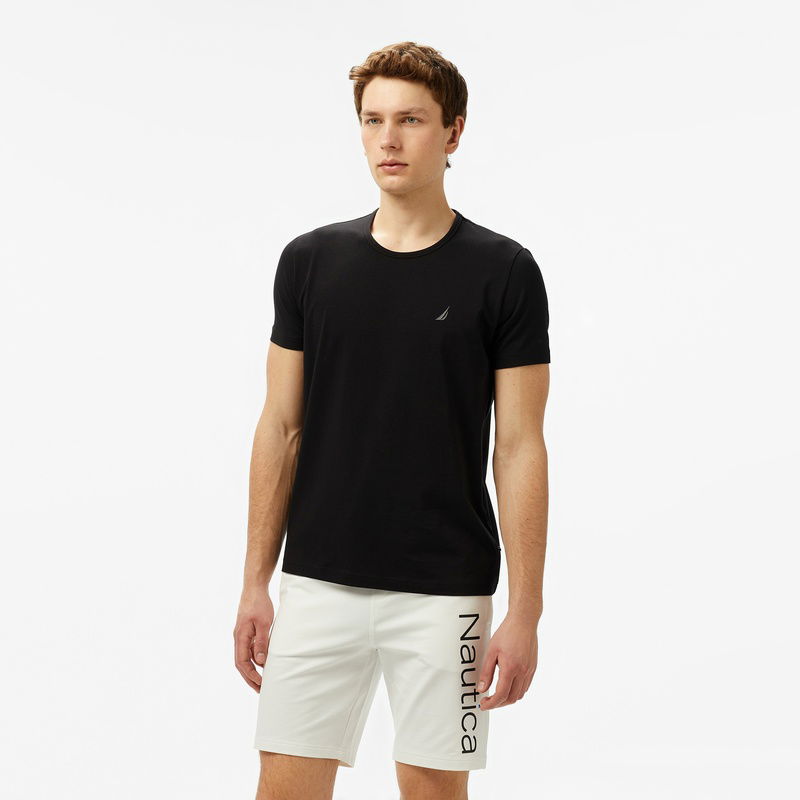 Nautara Erkek Siyah Regular Fit T-Shirt