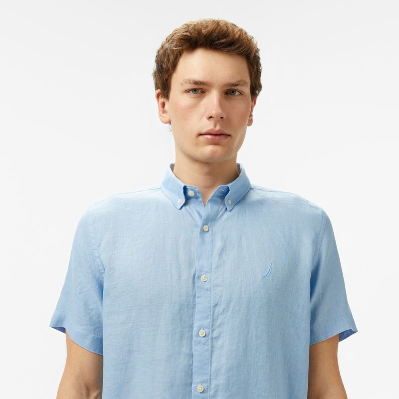 Nautica Erkek Mavi Classic Fit Gömlek
