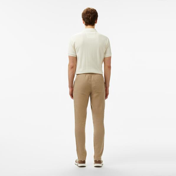 Nautica Erkek Bej Jogger Keten Pantolon_1