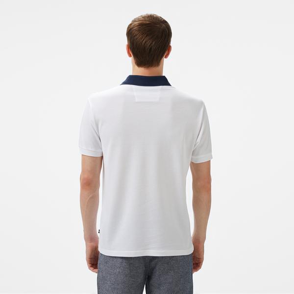 Nautica Erkek Beyaz Classic Fit Polo