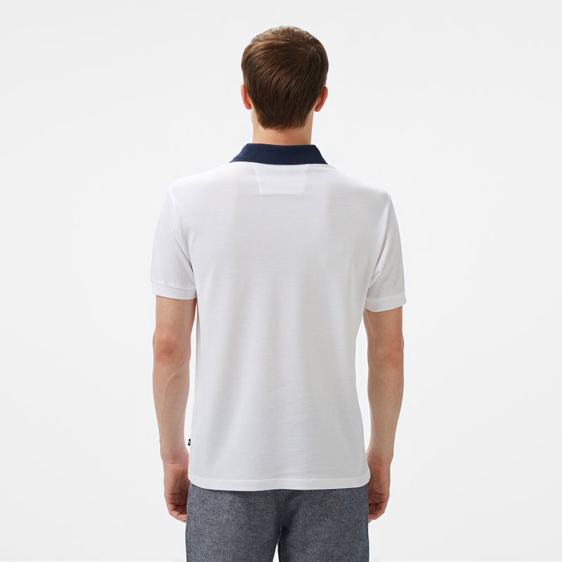 Nautica Erkek Beyaz Classic Fit Polo