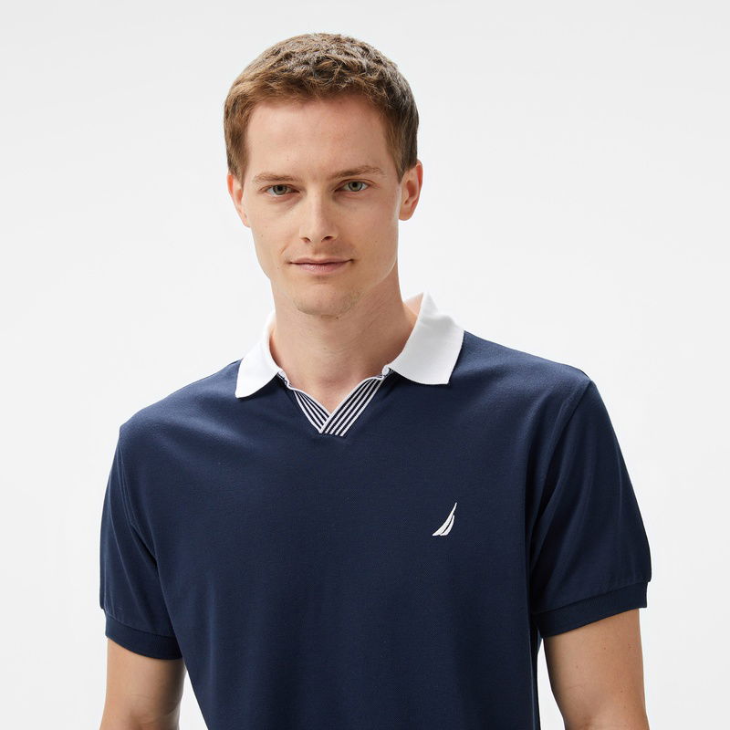 Nautica Erkek Lacivert Classic Fit Polo