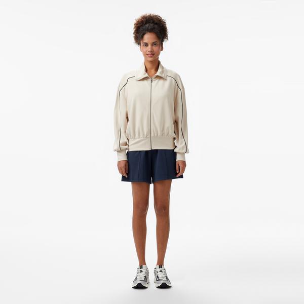 Nautica Kadın Ekru Regular Fit Dik Yaka Sweatshirt