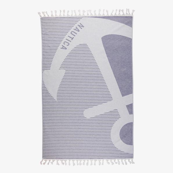 Nautica Unisex Lacivert Desenli Havlu