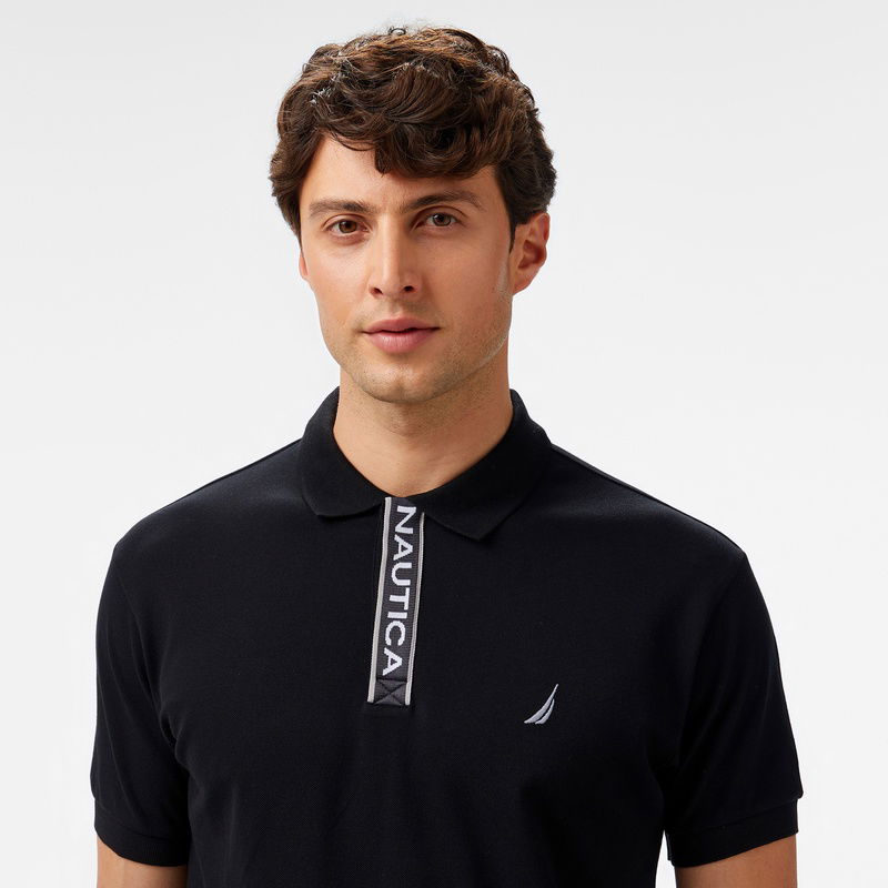 Nautica Erkek Siyah Classic Fit Polo