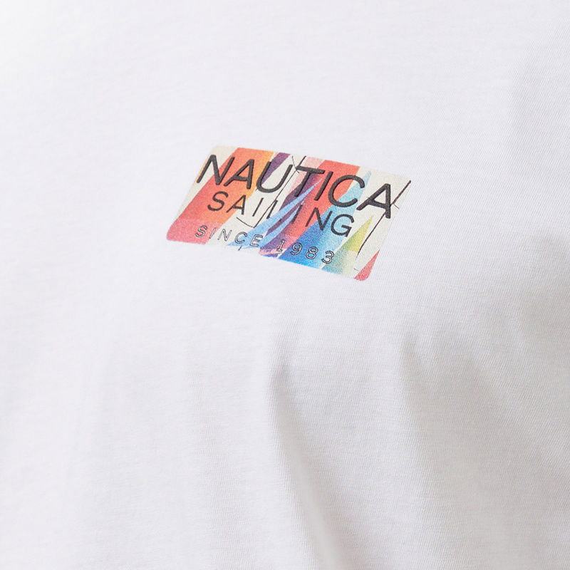 Nautica Erkek Beyaz Regular Fit T-Shirt