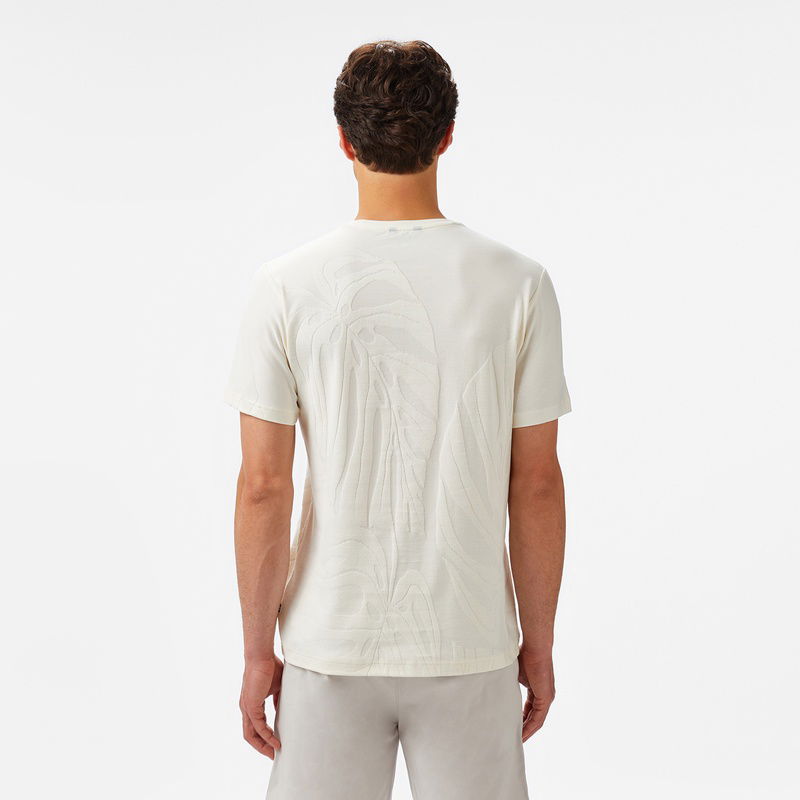 Nautica Erkek Krem Regular Fit Desenli T-Shirt