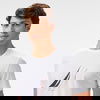Nautica Erkek Beyaz Regular Fit Baskılı T-Shirt