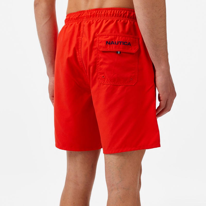 Nautica Erkek Kırmızı Regular Fit Mayo Şort