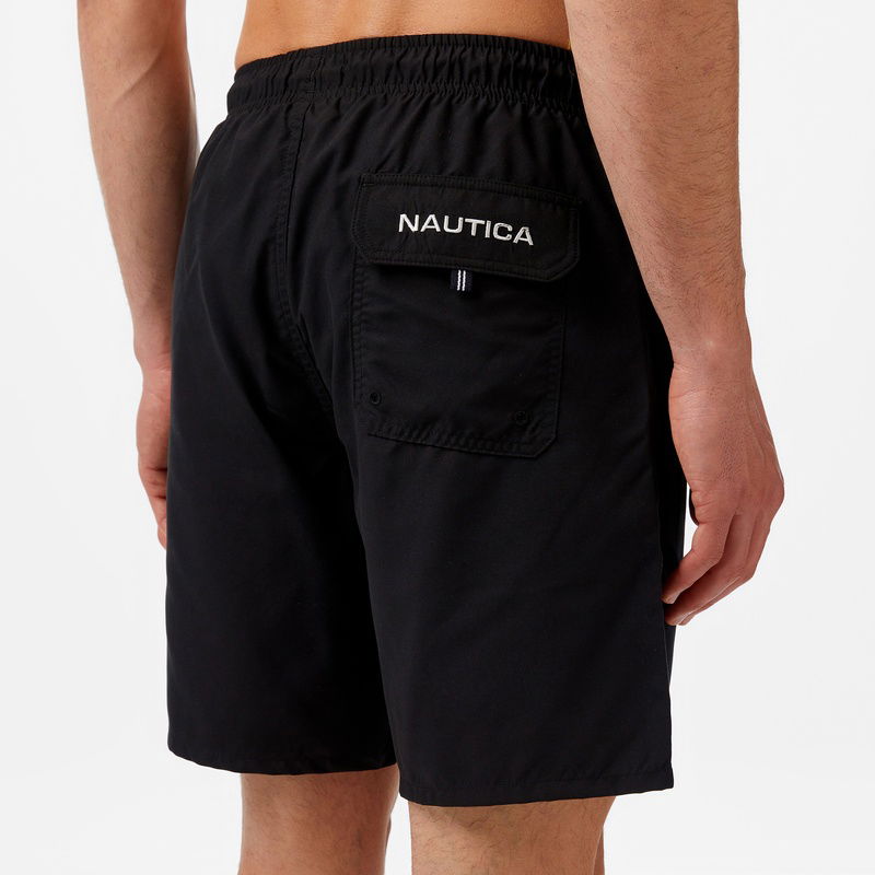Nautica Erkek Siyah Regular Fit Mayo Şort