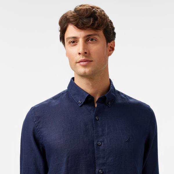 Nautica Erkek Lacivert Classic Fit Gömlek