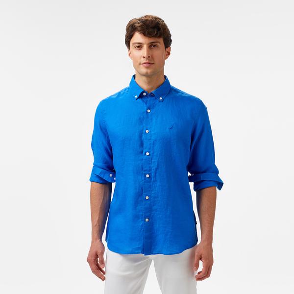 Nautica Erkek Mavi Classic Fit Gömlek