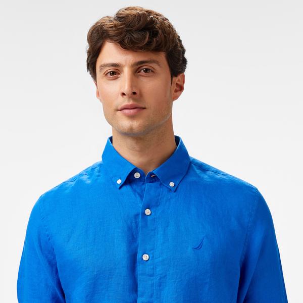 Nautica Erkek Mavi Classic Fit Gömlek