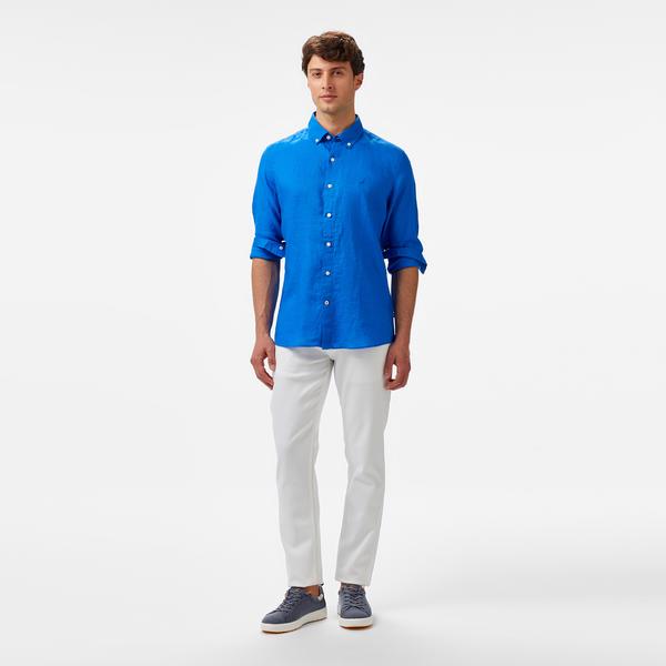 Nautica Erkek Mavi Classic Fit Gömlek