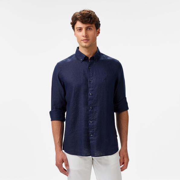 Nautica Erkek Lacivert Classic Fit Gömlek