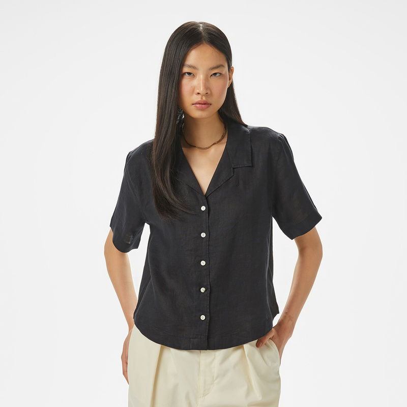 Nautica Kadın Siyah Regular Fit Gömlek